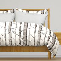 Birch Grove in Warm Grey and Linen White, Straight Match