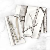 Birch Grove in Warm Grey and Linen White, Straight Match