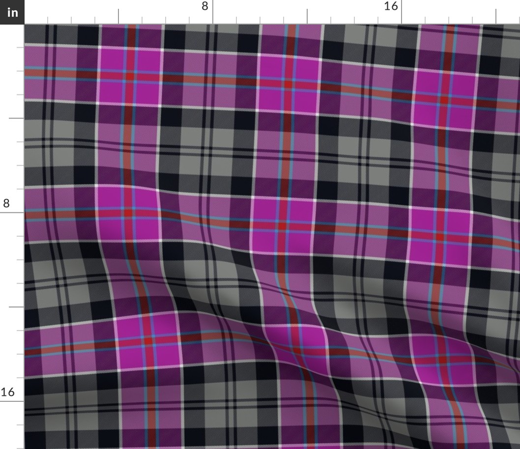 Culloden grey/purple tartan, 6"