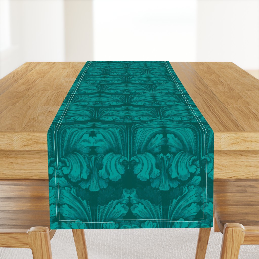 Classic Acanthus Leaves Teal