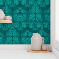 Classic Acanthus Leaves Teal