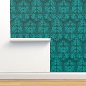 Classic Acanthus Leaves Teal