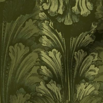 Classic Acanthus Leaves Olive V2