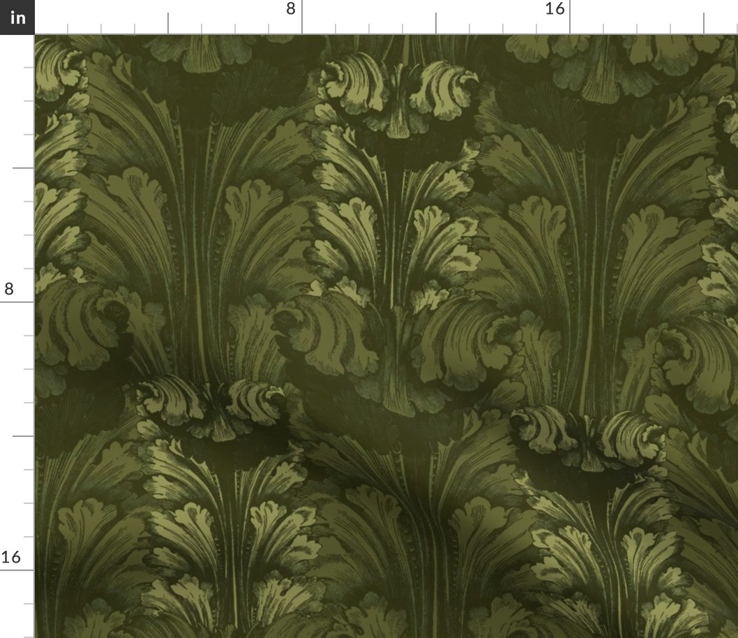 Classic Acanthus Leaves Olive V2