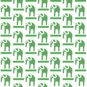 Marching Elephants Moss Green