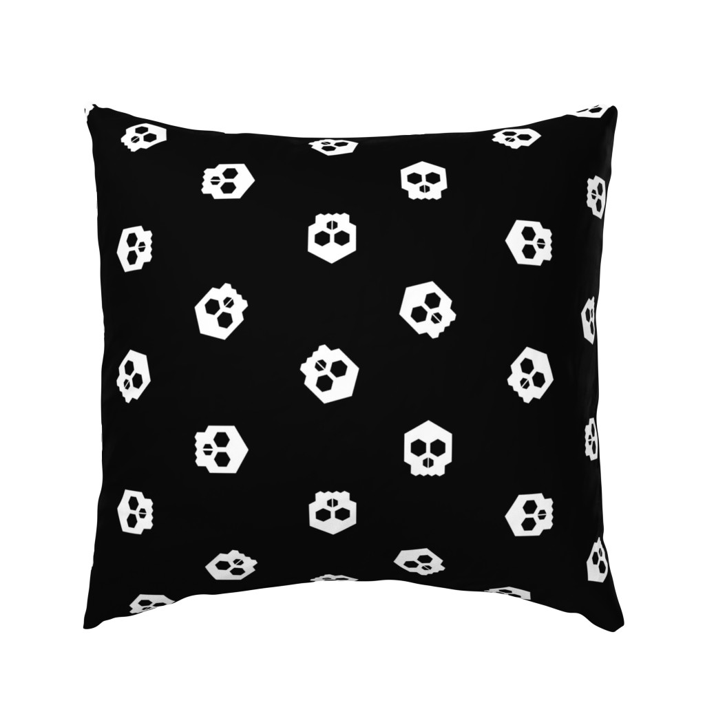 hex geometric halloween skull