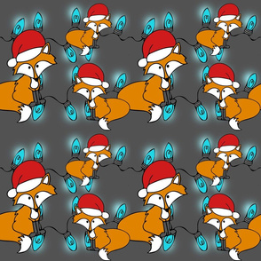 Fox and Christmas Lights