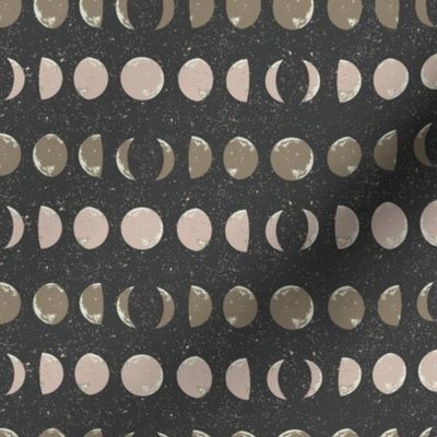Moon Phase Stripes in Charcoal