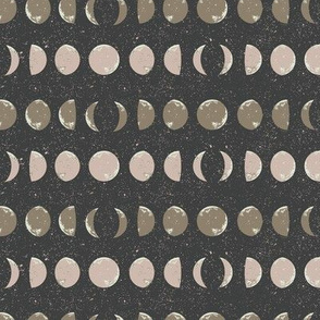 Moon Phase Stripes in Charcoal