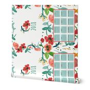 2018 Watercolor Floral Tea Towel Calendar