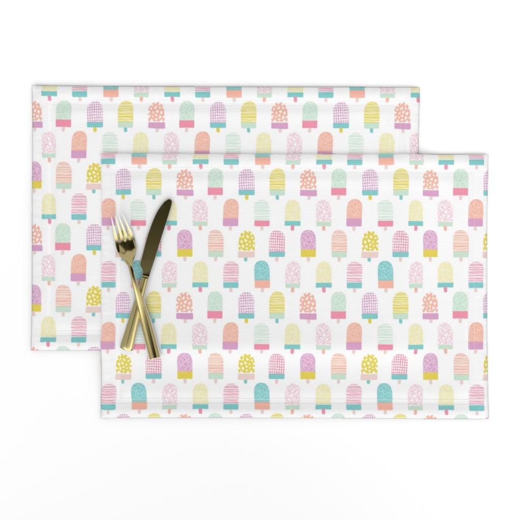 Colorful popsicle ice cream summer illustration pattern