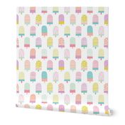 Colorful popsicle ice cream summer illustration pattern