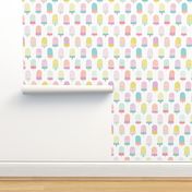 Colorful popsicle ice cream summer illustration pattern