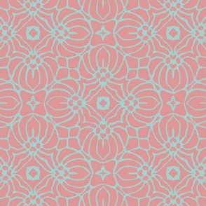 Rose & Blue Pattern