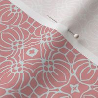 Coral and White Pattern