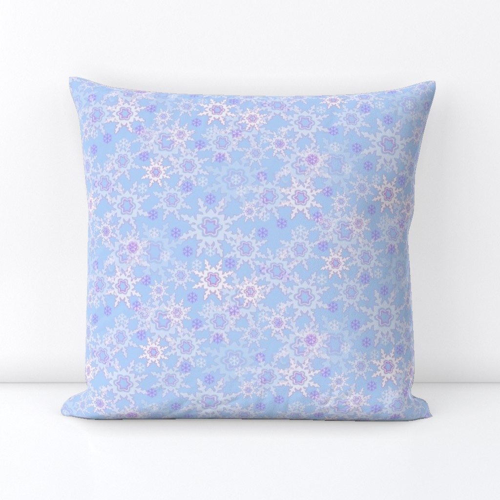 Blue & Purple Snowflake Pattern