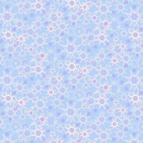 Blue & Purple Snowflake Pattern