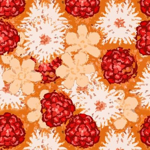 Cutout Floral, mostly Oranges