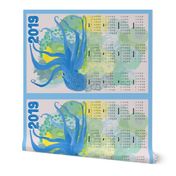 Blue Octopus' Garden Calendar 2019 - Vertical