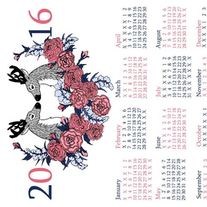 Roses and Deer: 2016 Calendar