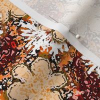 Impressionistic Brown Floral