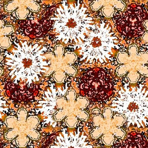 Impressionistic Brown Floral