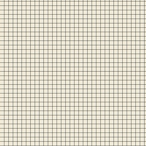 Graph paper - 1/4" grid - thick black on #f1ebd9 cream  