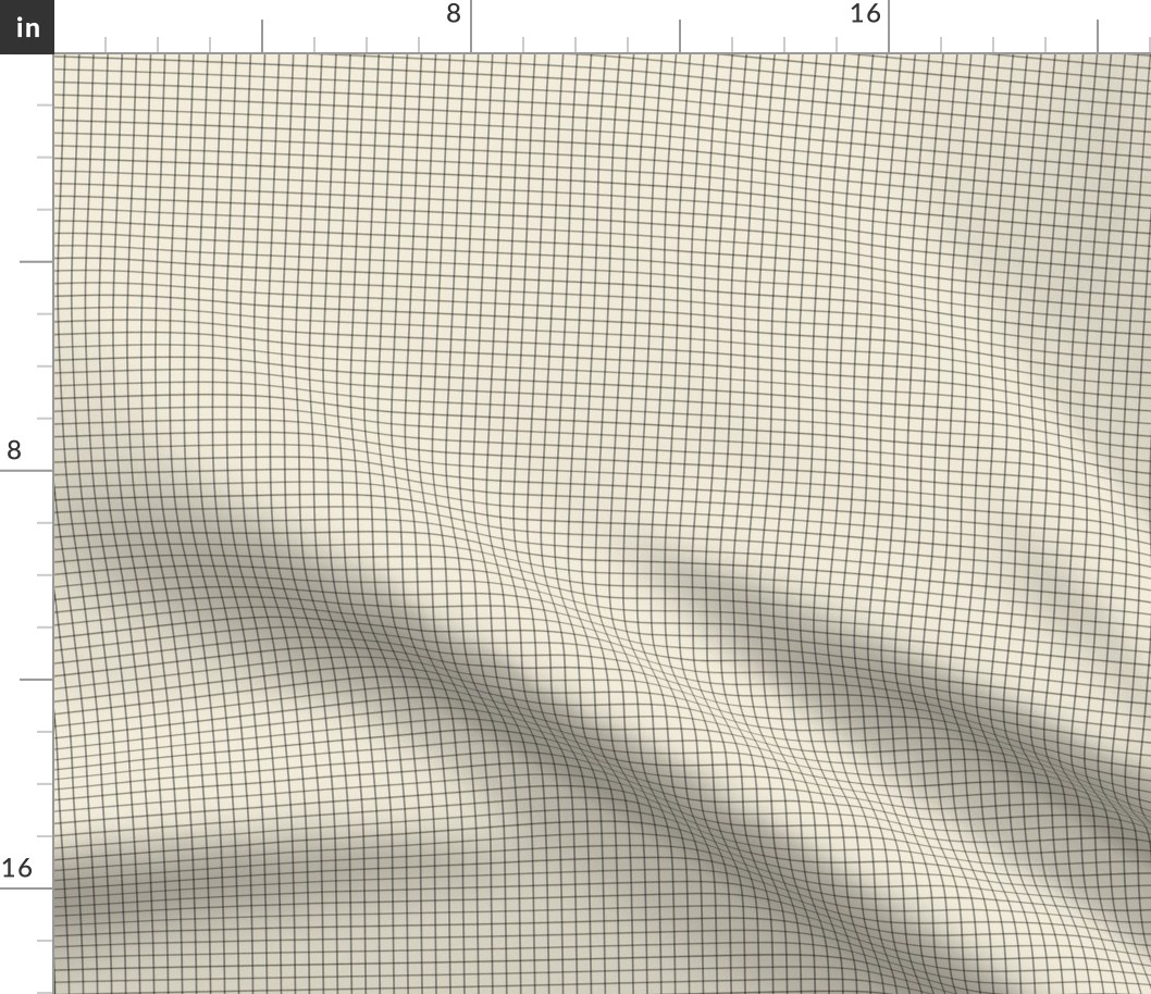 Graph paper - 1/4" grid - thick black on #f1ebd9 cream  