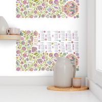 2019 Tea Towel Calendar-Let Your Soul Blossom and Grow-white background