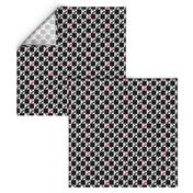 Cherry Skulls Checker Black White Red