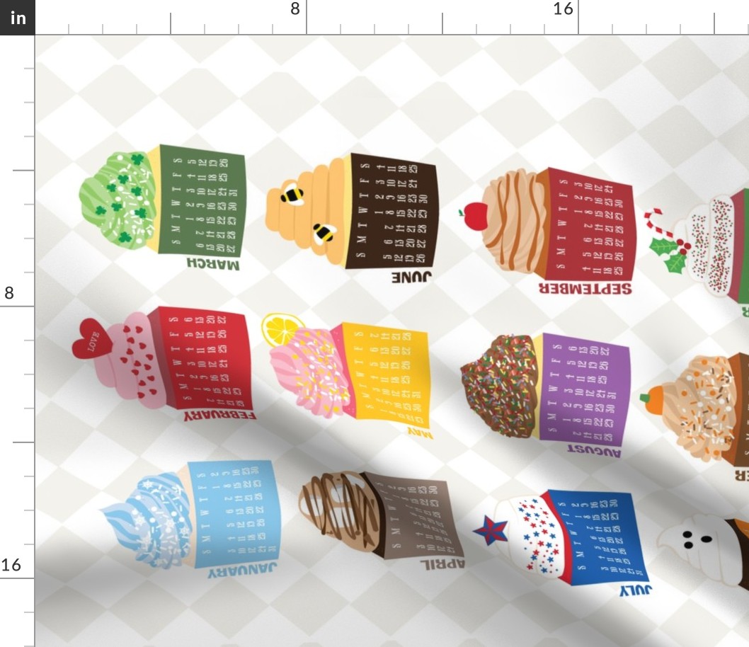 Sweet 2016 Cupcake Calendar