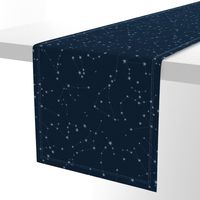 stars in the zodiac constellations - light blue on navy blue