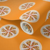 Pizza Polka Dots on Orange