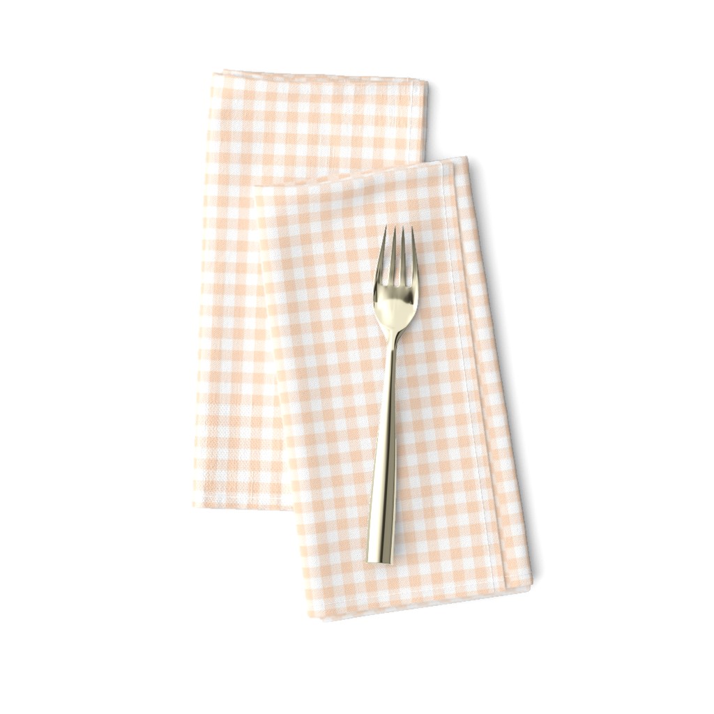 pale peach gingham, 1/4" squares 