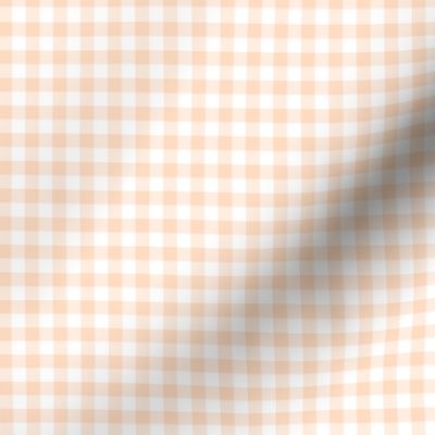 pale peach gingham, 1/4" squares 