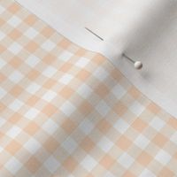 pale peach gingham, 1/4" squares 