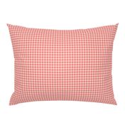 deep coral gingham, 1/4" squares 