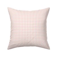 pale coral gingham, 1/4" squares 