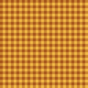 gingerbread gingham, 1/4" squares, Christmascolors brown and gold