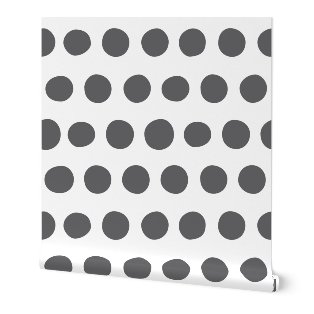 Jumbo Dots: Charcoal on White