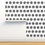 Jumbo Dots: Charcoal on White