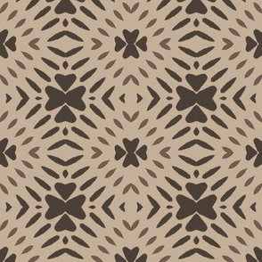 Abstract Diamond Grid in Browns