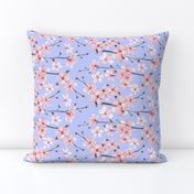 Cherry Blossom, spring pastel blue