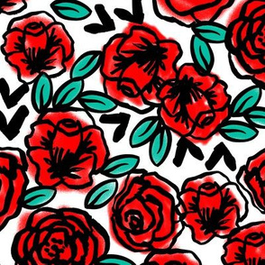 roses // fashion illustration print for girls
