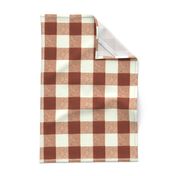 2" Wool Buffalo Check in Brick Red
