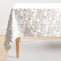 florals // neutral grey flowers floral repeat for fashion prints and home decor textiles