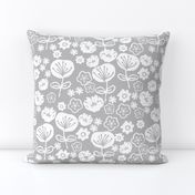 florals // neutral grey flowers floral repeat for fashion prints and home decor textiles