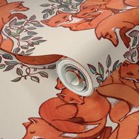 Fox Family Tangle - large print