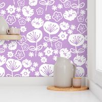 florals // purple pastel flowers design for illustration pattern and home decor textiles