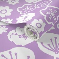 florals // purple pastel flowers design for illustration pattern and home decor textiles